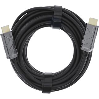 InLine HDMI AOC Kabel, Ultra High Speed HDMI Kabel, 8K4K, schwarz, 50m