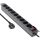InLine® 19" Steckdosenleiste, 9-fach Schutzkontakt, mit Schalter, 2m, schwarz