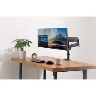 InLine Tischhalterung mit Lifter, beweglich, fr zwei Monitore bis 82cm (32), max. 9kg