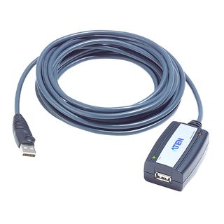 ATEN UE250 Repeater USB 2.0 Aktiv-Verlngerung mit Signalverstrkung Stecker A an Buchse A 5m