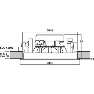Hi-Fi-Wand- und -Deckenlautsprecher, 15 W EDL-42HQ