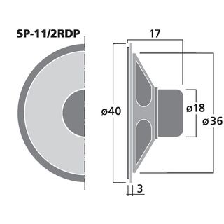 Miniatur-Einbaulautsprecher SP-11/2RDP