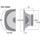 Hi-Fi-Tiefmitteltöner, 50 W, 8 Ω SPH-135KEP