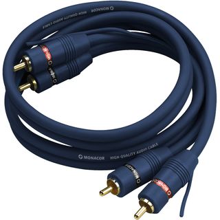 Hochwertiges Stereo-Audio-Verbindungskabel AC-080/BL