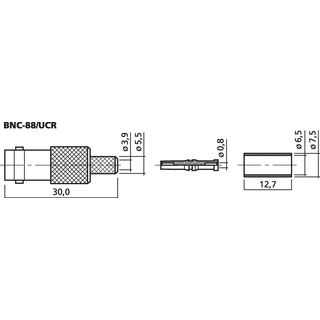 BNC-Crimpkupplung, 75 ? BNC-88/UCR