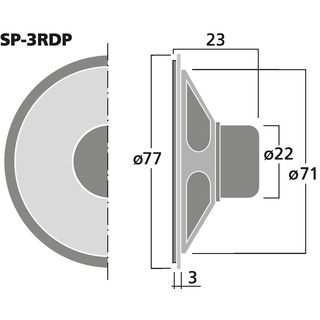 Miniatur-Einbaulautsprecher SP-3RDP