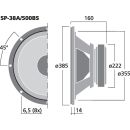 PA-Subwoofer, 500 W,8 Ω SP-38A/500BS