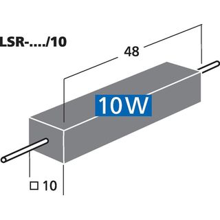 Hochlast-Zementwiderstand, 1,0 ?, 10 Watt LSR-10/10