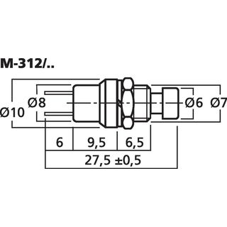 Miniatur-Drucktaster M-312/BL