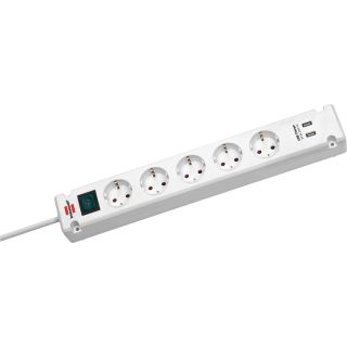 Tisch-Steckdosenleiste MC-52USB/WS