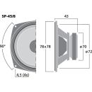 Tiefmitteltöner, 20 W, 8 Ω (/8) und 4 Ω (/4) SP-45/8