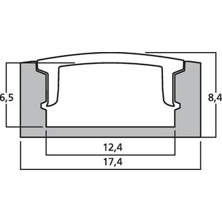 Aluminium-U-Profilschiene fr LED-Streifen LEDSP-311/FC