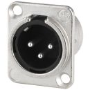 NEUTRIK-XLR-Einbaustecker, 3-polig NC-3MDL1