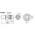 Cinch-Durchgangs-Einbaubuchse T-730G/WS