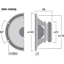 High-Quality-Hi-Fi-Tiefmitteltöner, 50 W, 8 Ω...