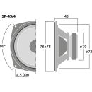 Tiefmitteltöner, 20 W, 8 Ω (/8) und 4 Ω (/4) SP-45/4