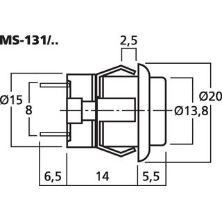 Drucktaster MS-131/SW