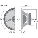 Hi-Fi-Tiefmitteltöner, 75 W, 4 Ω SP-252E
