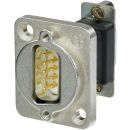 9-Pol-D-Sub-Durchgangs-Einbaustecker NADB-9MF
