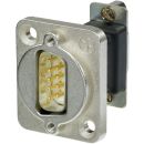 9-Pol-D-Sub-Durchgangs-Einbaustecker NADB-9MF