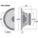 High-Quality-Hi-Fi-Tieftöner, 100 W, 8 Ω...