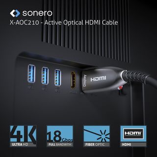 4K High Speed HDMI AOC Glasfaser Kabel - 15,00m