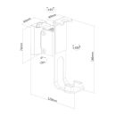 Lautsprecher-Wandhalterung für Sonos® One, Sonos® One SL, Sonos® Play1, weiß