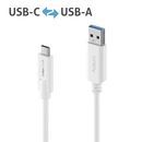 Premium USB v3.2 USB-C / USB-A Kabel ? 1,50m, wei