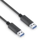 Premium USB v3.2 USB-A Kabel - 1.00m, schwarz