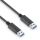 Premium USB v3.2 USB-A Kabel - 1.00m, schwarz