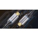 Zertifiziertes 8K Ultra High Speed HDMI AOC Glasfaser Kabel – 7,50m
