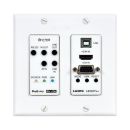 UHD HDMI/VGA AV over IP Transmitter with USB/KVM (2Gang...