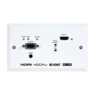 UHD 2x1 HDMI/VGA over HDBaseT Wallplate Transmitter (EU 2-Gang) - Cypress CH-2538TXPLWPEU