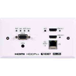 UHD+ 31 HDMI/VGA to HDBaseT Switcher with Event Automation (EU 2-gang Box, UK Faceplate) - Cypress CH-2537TXWPEUK