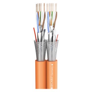 DMX & Power SC-Mercator CAT.7 DUPLEX; 2 x CAT.7; FRNC; 17 x 8,5 mm; orange; Dca