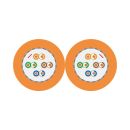DMX & Power SC-Mercator CAT.7 DUPLEX; 2 x CAT.7; FRNC; 17 x 8,5 mm; orange; Dca