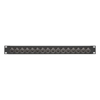 Sommer cable Audio-Steckfeld XLR , 2 HE, 12 BE, XLR 3-pol female/XLR 3-pol male; NEUTRIK®; versilberte Kontakte, 1,5 mm Stahlblech, Farbe: anthrazit | 16/00
