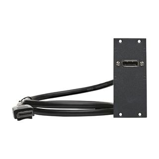 Steckverbinder-Modul 1 x DisplayPort fem. -> 1 x DisplayPort male 1,00m, 2 HE, 1 BE fr SYS-Gehuseserien, Farbe: anthrazith, RAL 7016 | SYCFB21-DP-CL99
