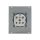 Steckverbinder-Modul 1 x SCHUKO franz. Version, blau, mit Deckel, 16A, 2 HE, 2 BE für SYS-Gehäuseserien, Farbe: anthrazit, RAL 7016 | SYCFB22-SCHA-FP