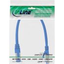 InLine® Patchkabel, S/FTP (PiMf), Cat.6A, halogenfrei, blau, 0,25m