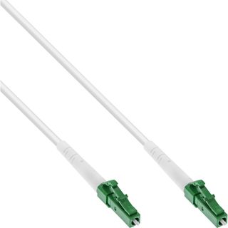 InLine LWL Simplex Kabel, FTTH, LC/APC 8 zu LC/APC 8, 9/125m, OS2, 0,5m