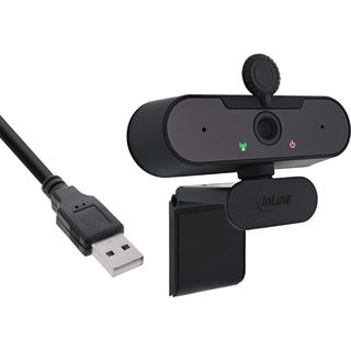 InLine Webcam FullHD 1920x1080/30Hz mit Autofokus, USB-A Anschlusskabel