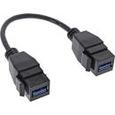 InLine USB 3.2 Gen1 2x Keystone Adapterkabel, 2x USB A...