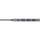 InLine® USB 3.2 USB-C Multi Hub (4x USB-A 5Gb/s + USB-C (Data/PD 87W)