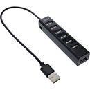 InLine USB 2.0 Hub, 7-Port, schwarz, mit 1m USB DC Kabel,...