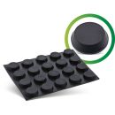 InLine Gummipads, 12mm, 20er Pack, schwarz, flach,...