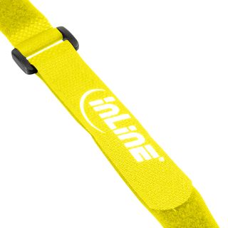 InLine Klettschlaufen 20x300mm, 10er, gelb