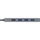 InLine® USB 3.2 USB-C Multi Hub (3x USB-A + USB-C), Cardreader, HDMI, OTG