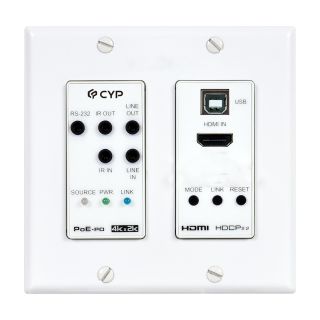 UHD HDMI AV over IP Transmitter with USB/KVM (2Gang US) - Cypress CH-U331HTXWPUD