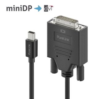 Premium Aktives 2K mini DisplayPort / DVI Kabel ? 1,50m, schwarz